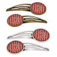 thumbnail image 1 of Carolines Treasures  Letter G Football Scarlet & Grey Barrettes Hair Clips, 1 of 1
