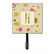 Carolines Treasures  Letter H Initial Monogram - Tan Dots Leash Holder Or Key Hook