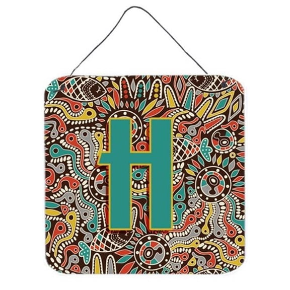 Carolines Treasures  Letter H Retro Tribal Alphabet Initial Wall and Door Hanging Prints