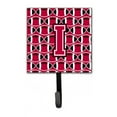thumbnail image 1 of Carolines Treasures  Letter I Football Crimson & White Leash or Key Holder - Crimson & White - 6in. H x 1.25in. W x 4.25in. L, 1 of 1