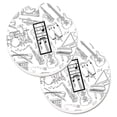 thumbnail image 1 of Carolines Treasures  Letter I Musical Note Letters Set of 2 Cup Holder Car Coaster, 1 of 1