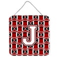 thumbnail image 1 of Carolines Treasures  Letter J Football Cardinal & White Wall or Door Hanging Prints - Cardinal & White - 6in. H x 0.02in. W x 6in. L, 1 of 1