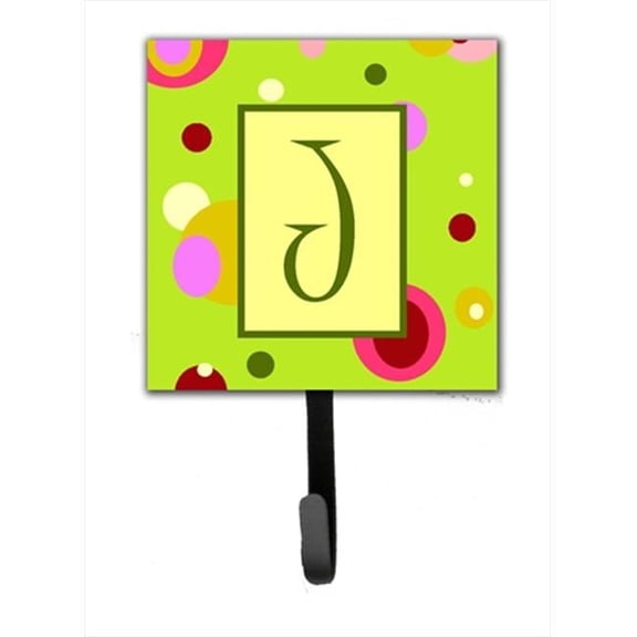 Carolines Treasures Letter J Initial Monogram - Green Leash Holder Or Key Hook