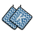 thumbnail image 1 of Carolines Treasures  Letter K Chevron Blue & White Pair of Pot Holders, 1 of 1