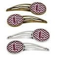thumbnail image 1 of Carolines Treasures  Letter L Chevron Maroon & White Barrettes Hair Clips - Maroon & White - 0.75 x 0.25 x 2.25 in., 1 of 1