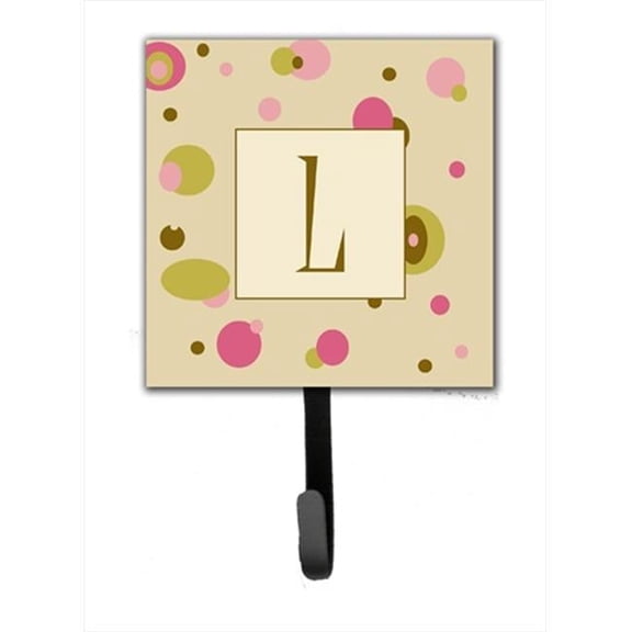 Carolines Treasures Letter L Initial Monogram - Tan Dots Leash Holder Or Key Hook