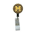 thumbnail image 1 of Carolines Treasures  Letter M Chevron Black & Gold Retractable Badge Reel - 5 x 1 x 2 in., 1 of 1