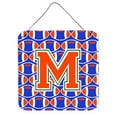thumbnail image 1 of Carolines Treasures  Letter M Football Green - Blue & Orange Wall or Door Hanging Prints, 1 of 1