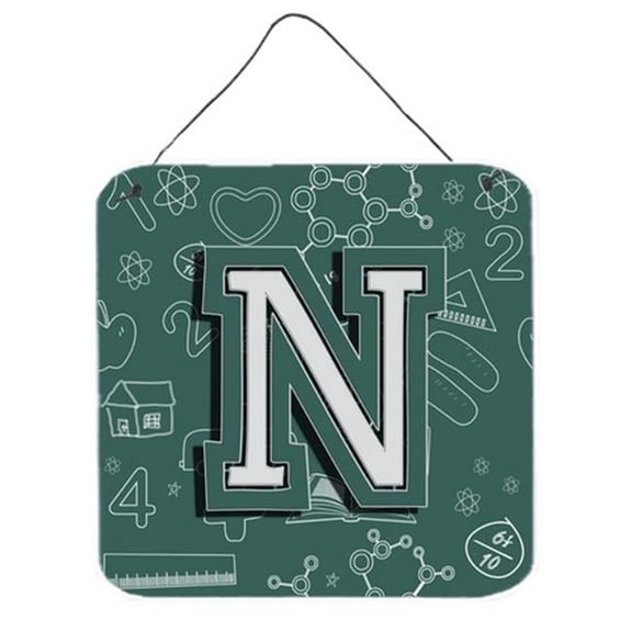 Carolines Treasures Letter N Back To School Initial Wall and Door Hanging Prints