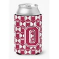 thumbnail image 1 of Carolines Treasures  Letter O Football Crimson - Grey & White Can or Bottle Hugger, 1 of 1