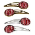 thumbnail image 1 of Carolines Treasures  Letter Q Football Red - Black & White Barrettes Hair Clips - Set of 4, 1 of 1