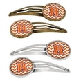 thumbnail image 1 of Carolines Treasures  Letter R Chevron Orange & Regalia Barrettes Hair Clips, 1 of 1