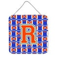 thumbnail image 1 of Carolines Treasures  Letter R Football Green - Blue & Orange Wall or Door Hanging Prints, 1 of 1
