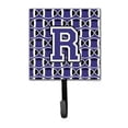 thumbnail image 1 of Carolines Treasures  Letter R Football Purple & White Leash or Key Holder - Purple & White - 6in. H x 1.25in. W x 4.25in. L, 1 of 1