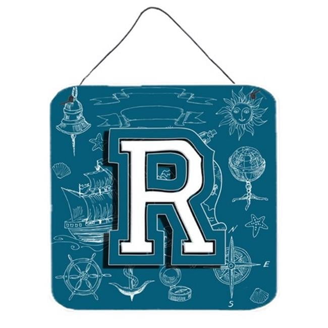 Carolines Treasures Letter R Sea Doodles Initial Alphabet Wall and Door ...