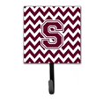 thumbnail image 1 of Carolines Treasures  Letter S Chevron Maroon & White Leash or Key Holder - Maroon & White - 6in. H x 1.25in. W x 4.25in. L, 1 of 1
