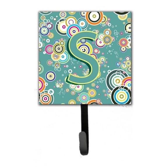 Carolines Treasures Letter S Circle Circle Teal Initial Alphabet Leash & Key Holder