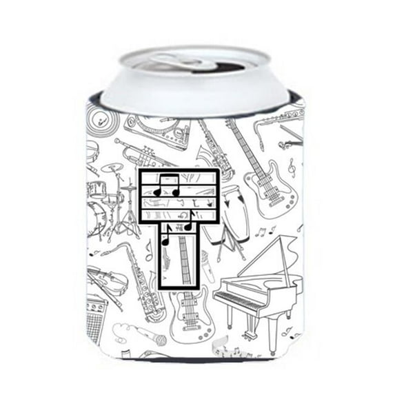 Carolines Treasures Letter T Musical Note Letters Can & Bottle Hugger