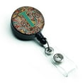 thumbnail image 1 of Carolines Treasures  Letter T Retro Tribal Alphabet Initial Retractable Badge Reel, 1 of 1