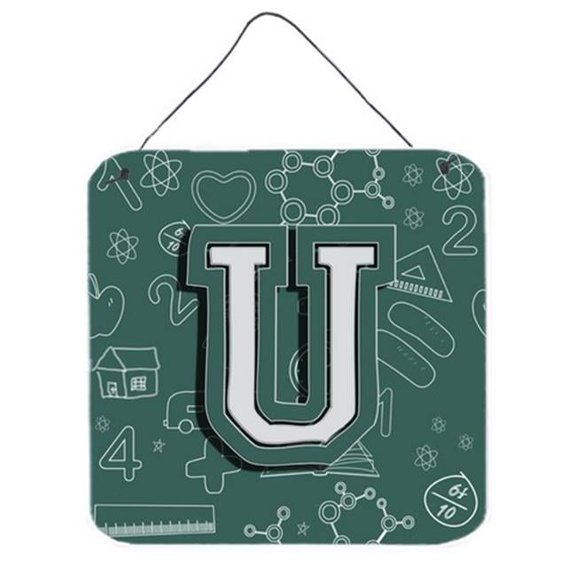 Carolines Treasures Letter U Back To School Initial Wall and Door Hanging Prints
