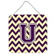 thumbnail image 1 of Carolines Treasures  Letter U Chevron Purple & Gold Wall or Door Hanging Prints, 1 of 1