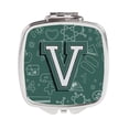 thumbnail image 1 of Carolines Treasures  Letter V Back to School Initial Compact Mirror, 1 of 1