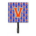 thumbnail image 1 of Carolines Treasures  Letter V Football Green - Blue & Orange Leash or Key Holder, 1 of 1