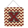 thumbnail image 1 of Carolines Treasures  Letter X Chevron Maroon & Gold Wall or Door Hanging Prints - Maroon & Gold - 6in. H x 0.02in. W x 6in. L, 1 of 1