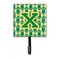 thumbnail image 1 of Carolines Treasures  Letter X Football Green & Gold Leash or Key Holder - Green & Gold - 6in. H x 1.25in. W x 4.25in. L, 1 of 1