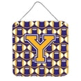 thumbnail image 1 of Carolines Treasures  Letter Y Football Purple & Gold Wall or Door Hanging Prints - Purple & Gold - 6in. H x 0.02in. W x 6in. L, 1 of 1