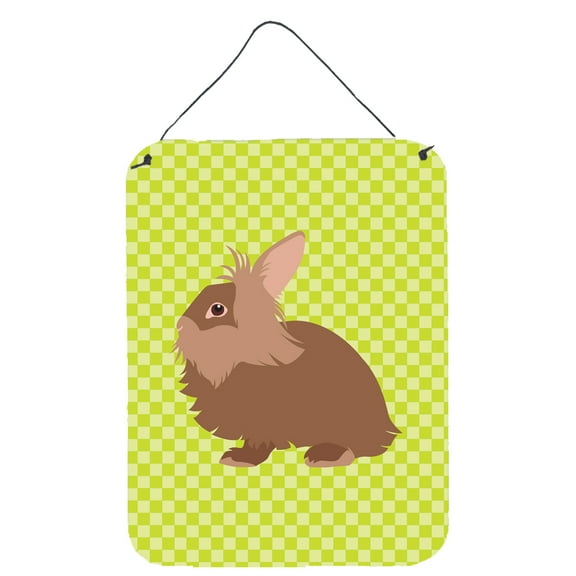 Caroline's Treasures BB7786DS1216 Lionhead Rabbit Green Wall or Door Hanging Prints, 12x16, multicolor
