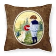 thumbnail image 1 of Carolines Treasures Little Boy with his Golden Retriever Fabric Decorative Pillow 14Hx14W multicolor, 1 of 4