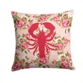 thumbnail image 1 of Carolines Treasures Lobster Shabby Chic Pink Roses Fabric Decorative Pillow 14Hx14W multicolor, 1 of 4