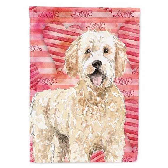 Carolines Treasures  Love a Goldendoodle Garden Size Flag