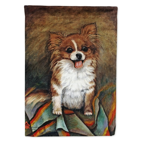 Carolines Treasures MH1039GF Cecilia Chihuahua Long Hair  Garden Flag Garden Size multicolor