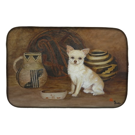 Chihuahua Ancient History Dish Drying Mat