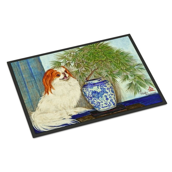 Carolines Treasures MH1048MAT Japanese Chin Ming Vase Door Mat Indoor Rug or Outdoor Welcome Mat 18x27 Doormat  27"L x