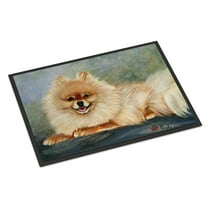 Carolines Treasures MH1055JMAT Pomeranian Full Body Door Mat Indoor Rug or Outdoor Welcome Mat 24x36 Doormat  36"L x