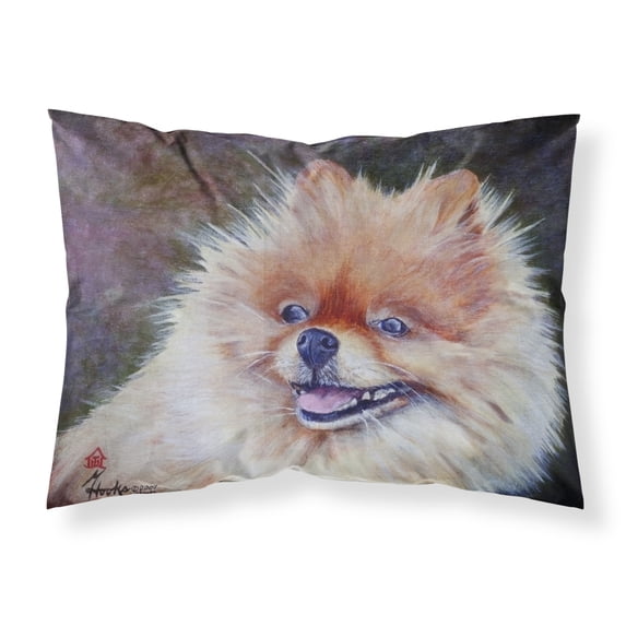 Carolines Treasures MH1056PILLOWCASE Pomeranian Head Fabric Standard Pillowcase Standard multicolor