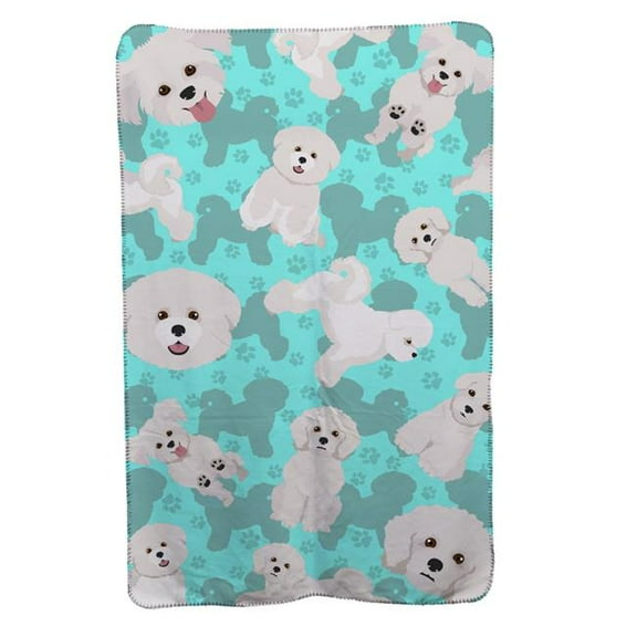 Bichon Frise Soft Travel Blanket with Bag 36 in x 58 in