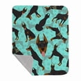 thumbnail image 1 of Carolines Treasures MLM1021LQB 50 x 60 in. Doberman Pinscher Quilted Blanket, Blue, 1 of 5