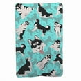 thumbnail image 1 of Carolines Treasures MLM1028TBLT 58 x 36 in. Blue Siberian Husky Soft Travel Blanket with Bag, 1 of 5