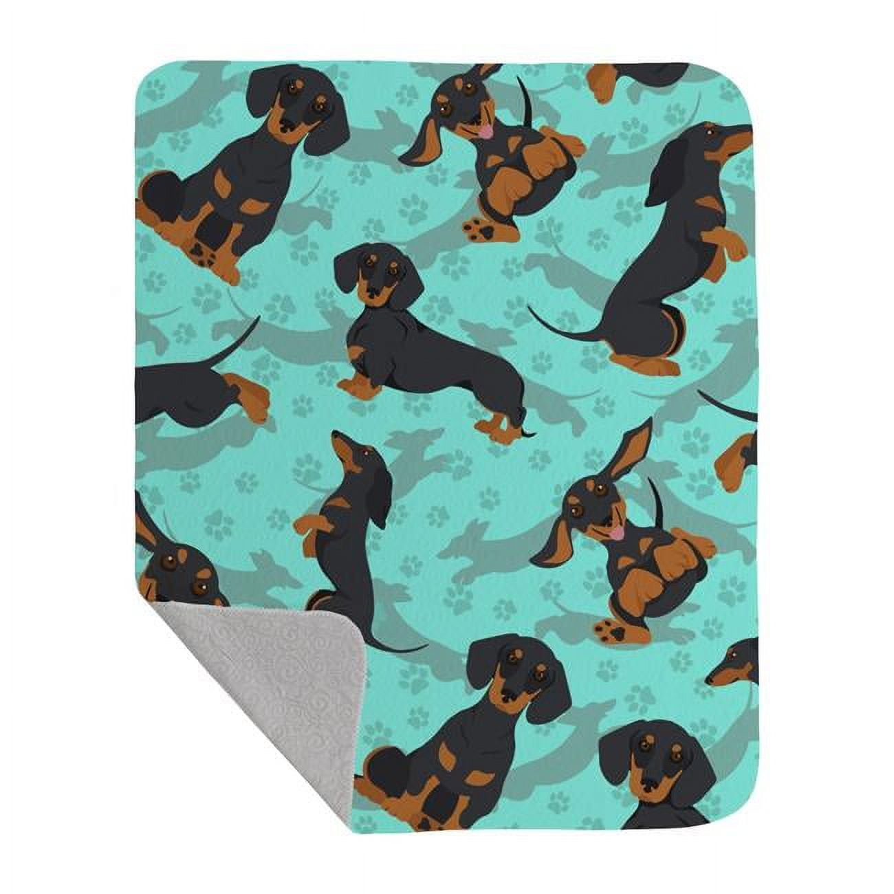 Blue Charming Dachshund Quilted Blanket NCU0TH225