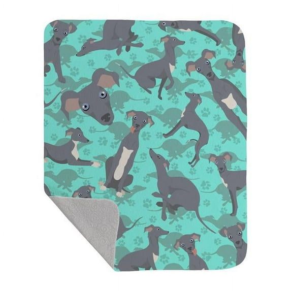 Carolines Treasures MLM1044LQB 50 x 60 in. Italian Grayhound Quilted Blanket, Blue