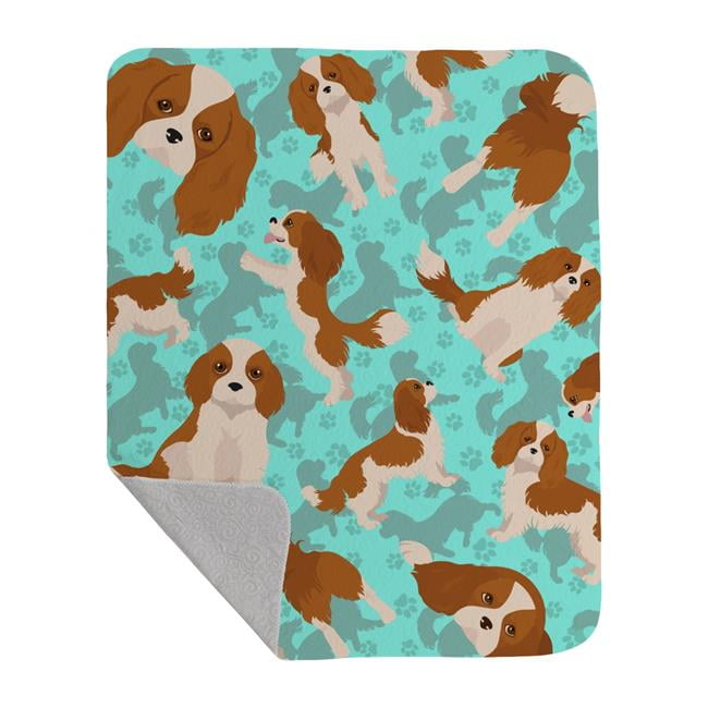 Carolines Treasures MLM1064LQB 50 x 60 in. Blenheim Cavalier Spaniel Quilted Blanket, Blue