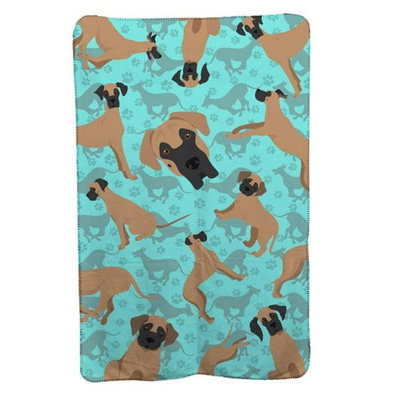 Fawn Great Dane Soft Travel Blanket with Bag 36 in x 58 in