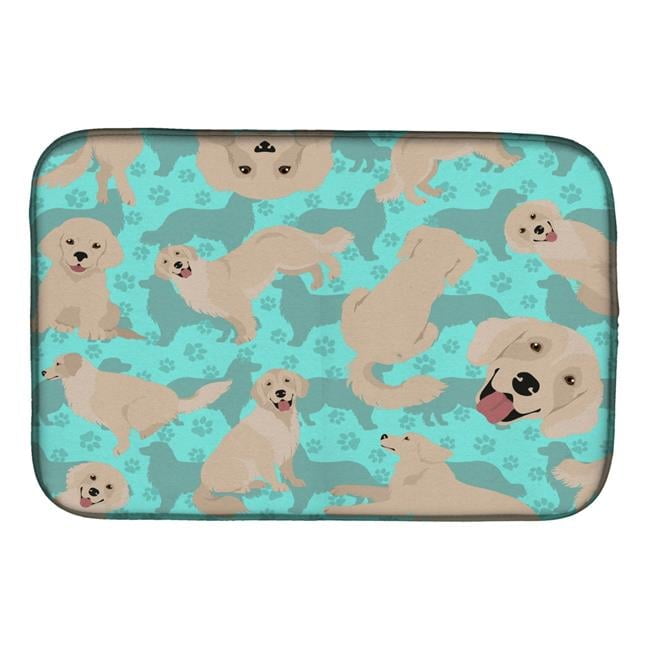 Carolines Treasures MLM1055DDM 21 x 14 in. Blue, White & Cream Labrador Retriever Dish Drying