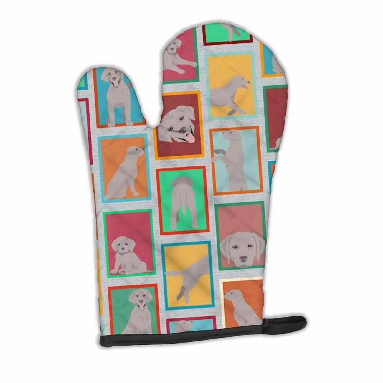 Lots of Grey Labrador Retriever Oven Mitt 8.5 in x 12 in