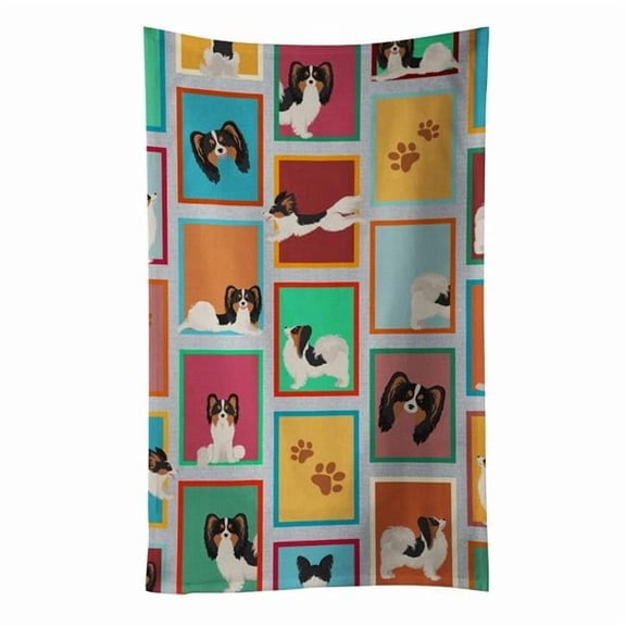Carolines Treasures MLM1168KTWL 25 x 15 in. Unisex Lots of Tricolor Papillon Kitchen Towel
