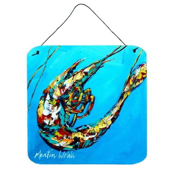 Carolines Treasures MW1005DS66 Shrimp Baby Shrimp Wall or Door Hanging Prints 6x6 multicolor